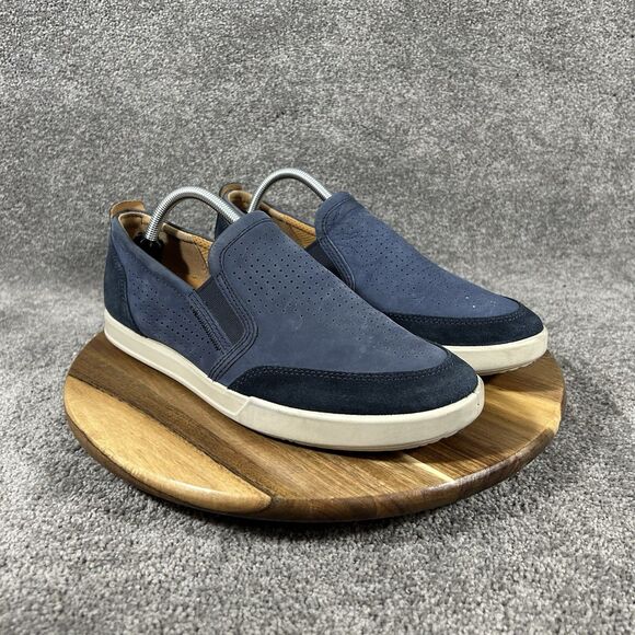 Ecco Collin 2.0 Mens Size 9 Blue Nubuck Perf Comfy Casual Loafers Slip On Shoes main image 8